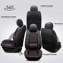 Universal Car Seat Covers for Most Sedans SUVs, Leather Waterproof Airbag Safe, Comfortable Breathable Easy-Clean, Best Gifts