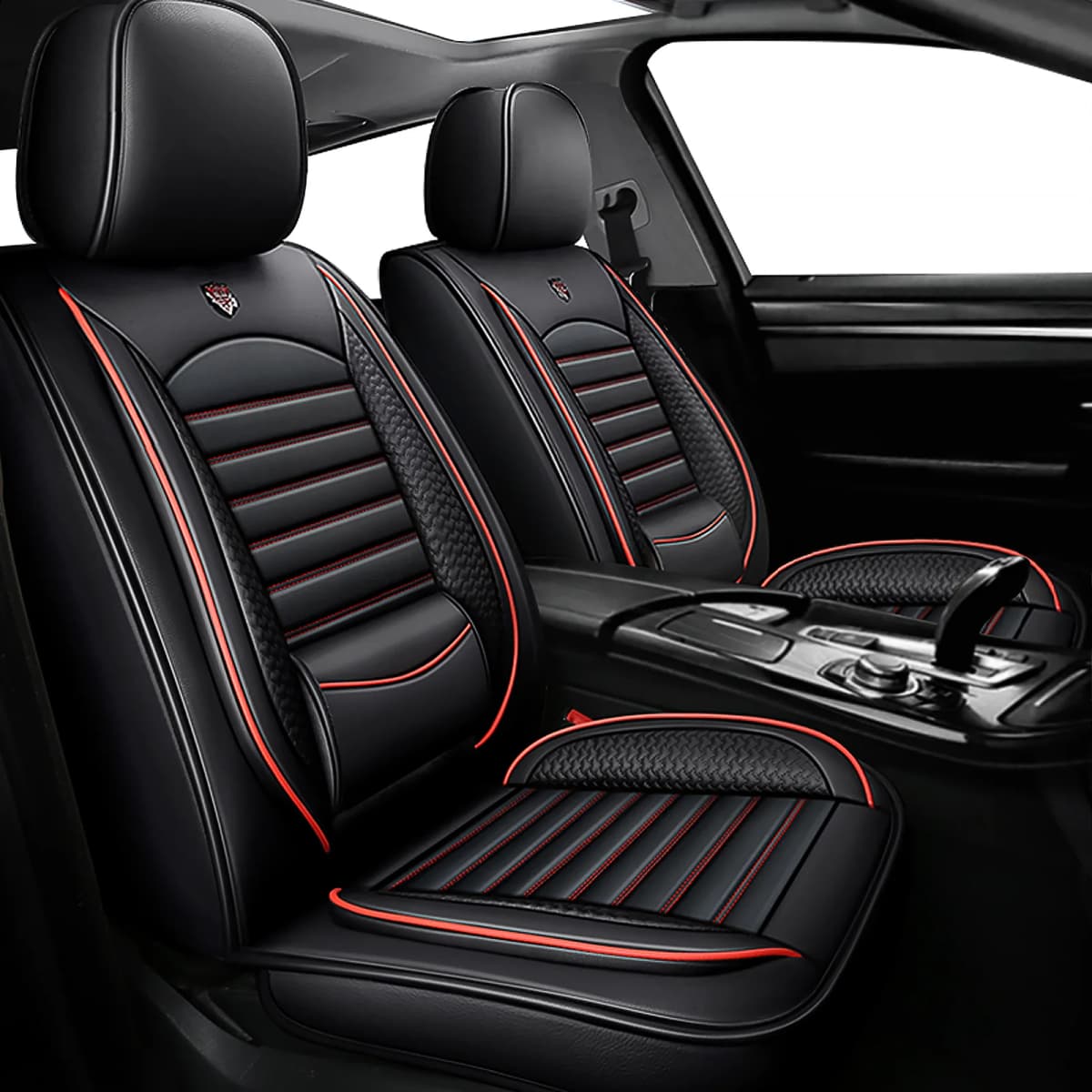 Universal Car Seat Covers for Most Sedans SUVs, Leather Waterproof Airbag Safe, Comfortable Breathable Easy-Clean, Best Gifts