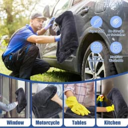 1-10PCS Car Wash Towel Ultra-fine Fiber Car Cleaning Cloth Soft Clean and Dry Cloth Edge Sealing Strong Water Absorption Rags