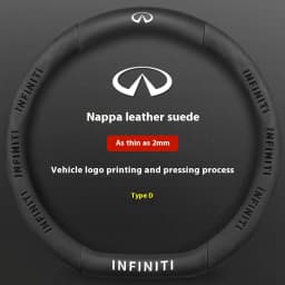 Infiniti Q50 Q60S Q70 QX30 QX50 QX55 QX56 QX60 QX70 QX8 JX35 EX25 FX35 G37 M35 ESQ Car Carbon Fiber Leather Steering Wheel Cover