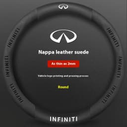 Infiniti Q50 Q60S Q70 QX30 QX50 QX55 QX56 QX60 QX70 QX8 JX35 EX25 FX35 G37 M35 ESQ Car Carbon Fiber Leather Steering Wheel Cover