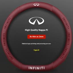 Infiniti Q50 Q60S Q70 QX30 QX50 QX55 QX56 QX60 QX70 QX8 JX35 EX25 FX35 G37 M35 ESQ Car Carbon Fiber Leather Steering Wheel Cover