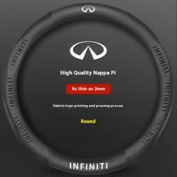Infiniti Q50 Q60S Q70 QX30 QX50 QX55 QX56 QX60 QX70 QX8 JX35 EX25 FX35 G37 M35 ESQ Car Carbon Fiber Leather Steering Wheel Cover
