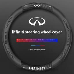 Infiniti Q50 Q60S Q70 QX30 QX50 QX55 QX56 QX60 QX70 QX8 JX35 EX25 FX35 G37 M35 ESQ Car Carbon Fiber Leather Steering Wheel Cover