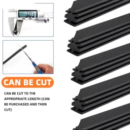 1pc Rubber Strip Universal 6mm Car Windshield Wiper Rubber Strip 14 "16" 18 "19" 20 "22" 24 "26" 28 "30" 32 "Natural Rubber