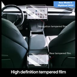 2PCS Front Rear Screen Protector Set Suitable for 2026 Tesla Model Y L 6 Seater Juniper Launch 16 inch Tempered Glass Film Bin