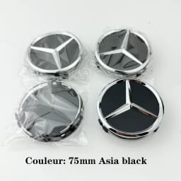 for logo Emblem 4Pcs 75mm Mercedes Benz B/C/E/S Class A Class C200 LGLC GLK CLA GLA GLE GL Car Wheel Center Hub Caps Cover Badge