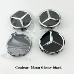 for logo Emblem 4Pcs 75mm Mercedes Benz B/C/E/S Class A Class C200 LGLC GLK CLA GLA GLE GL Car Wheel Center Hub Caps Cover Badge