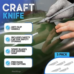 8Pcs Complete Car Window Tinting Tool Set Vinyl Scraper Cutter Squeegee for Auto Film Decals Wallpaper Installation Tools