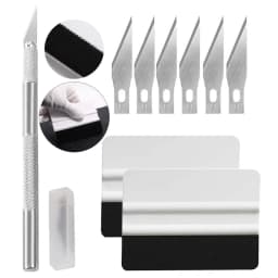 8Pcs Complete Car Window Tinting Tool Set Vinyl Scraper Cutter Squeegee for Auto Film Decals Wallpaper Installation Tools