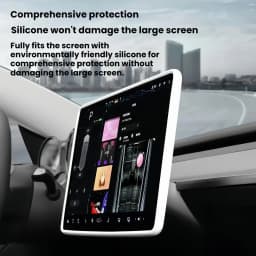 For Tesla Model YL/3 Highland/Y Juniper2024-2026 Silicone Screen Frame, Display Edge Body Cover, Central Control Bezel Protector