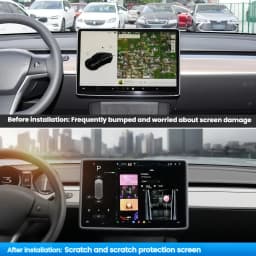 For Tesla Model YL/3 Highland/Y Juniper2024-2026 Silicone Screen Frame, Display Edge Body Cover, Central Control Bezel Protector