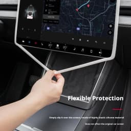 16-inch Silicone Screen Frame For Tesla Model Y/YL Juniper 2026 360° Edge Protection Car Interior Accessories