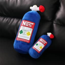 1-2PCS NOS Nitrous Oxide Bottle Plush Pillow Set - Car Neck Headrest Pillow & Lumbar Support Cushion for Auto Interior