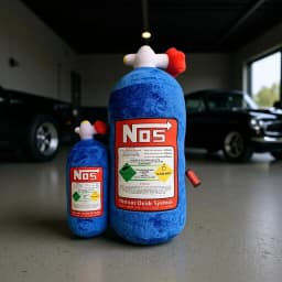 1-2PCS NOS Nitrous Oxide Bottle Plush Pillow Set - Car Neck Headrest Pillow & Lumbar Support Cushion for Auto Interior