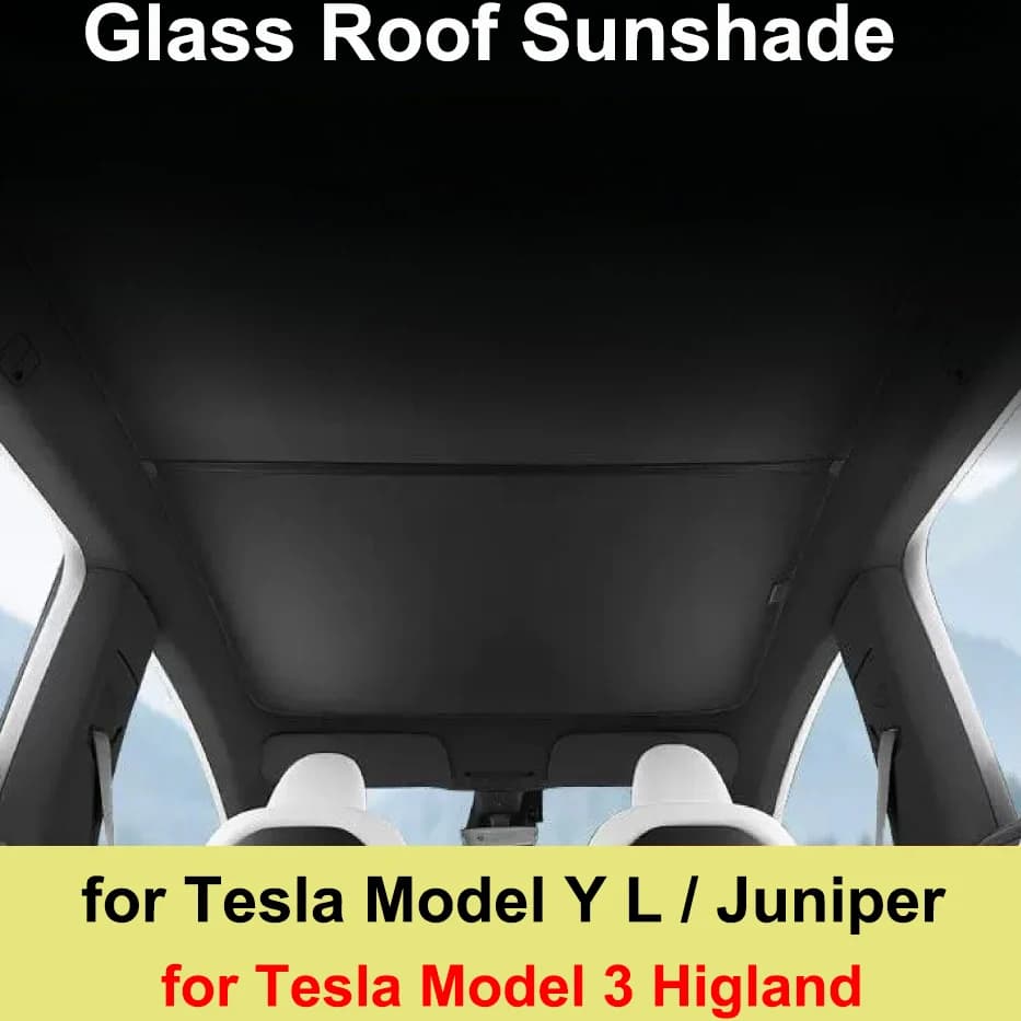 for Tesla Model Y L YL 2026 Roof Sunshade Glass Sunroof Shading Model Y Juniper Anti-UV Protection Cover M3 Highland Accessories