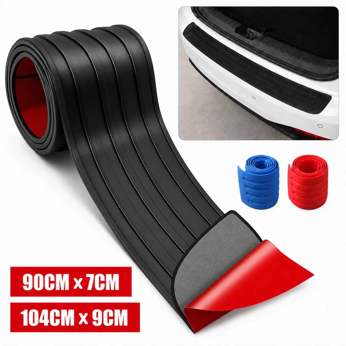Universal Rear Bumper Guard PVC Rubber Protector Strip Car Trunk Door Sill Plate Protector Anti-Scratch Bumper Trim Cover