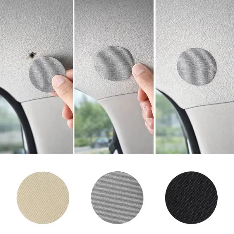 Car Roof Headliner Repair Stickers Self-adhesive Fabric Patches for Cigarette Burn Holes Stains Cover Interior Ceiling Repair