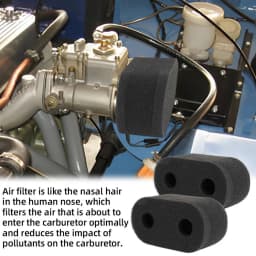 2PCS Foam Carb Sock Air Filters Double Trumpet For Weber DCOE Dellorto Jenvey Carburetor High Flow Intake Filter
