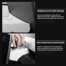 For Tesla Model 3 Y YL Juniper Highland 2025 2026 Dashboard Storage Box Central Control Screen Rear Organizer Tray ETC Tissue