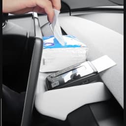 For Tesla Model 3 Y YL Juniper Highland 2025 2026 Dashboard Storage Box Central Control Screen Rear Organizer Tray ETC Tissue