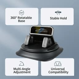Universal Car Phone Mount Anti-Slip Pad Dashboard Navigation Holder Support Bracket 360 Degree Rotation Stand Car Accessories