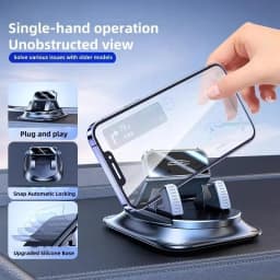 Universal Car Phone Mount Anti-Slip Pad Dashboard Navigation Holder Support Bracket 360 Degree Rotation Stand Car Accessories
