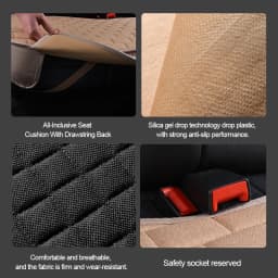 BLALION Summer Cool Flax Car Seat Cover Breathable Fabric Car Front/Rear Seat Cushion Chair Pad Mats for Car Accessories