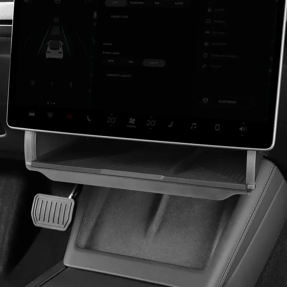 Center Console Screen Under Storage Box For Tesla Model Y 2023 2024 2025 2026 Center Console Hidden Storage Organizer Tray