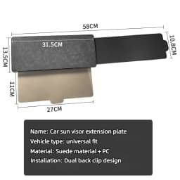 Car Sun Visor Extender Anti-glare UV Retractable Sun Shield Sunshade Blocker Front Side Anti Glare Board Car Accessories
