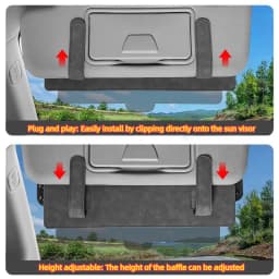 Car Sun Visor Extender Anti-glare UV Retractable Sun Shield Sunshade Blocker Front Side Anti Glare Board Car Accessories