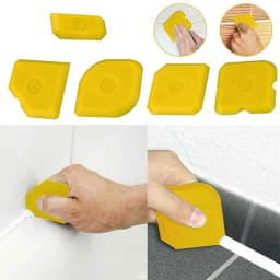 5Pcs Sealant Scraper Tool Set Silicone Grout Remover Smoothing Spatula Caulk Finishing Cleaning Tools