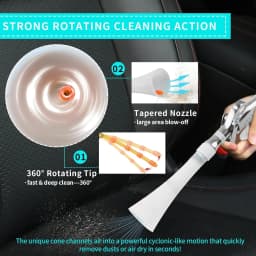Tornado Dry Cleaning Gun with Brass Adjustable Air Flow Nozzle,Air Blower Gun Quickly Blasts Dirt and Dust