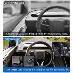 YZ Magnetic Silicone Phone Holder Fit Tesla Model YL Y 3 Juniper Highland Anti-Shake Strong Magnet for iphone 17 16 15 Car Mount