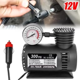 Mini 300PSI 12V DC Car Tire Inflator Air Compressor Cigarette Lighter Fast Inflation Vehicle Accessory