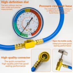 R134A Recharge Measuring Hose Can Tap Gauge Refrigerant Charging Pipe Adapter Air conditioning Car accessories