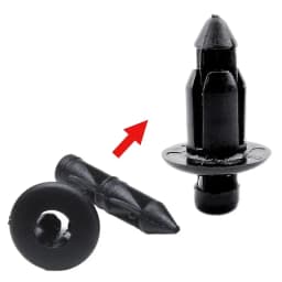 10/20/30PCS 6mm Black Motorcycle Fairing Rivet Clip Fastener For Honda Suzuki Kawasaki Body Panel Trim Parts