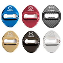 Interior Trim Strips Car Door Lock Cover Case Anti-Rust Silent Shock Buffer Door Latch Protector Interior Styling For Mazda 3 6