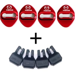 Interior Trim Strips Car Door Lock Cover Case Anti-Rust Silent Shock Buffer Door Latch Protector Interior Styling For Mazda 3 6