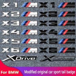 3D ABS Car Rear Trunk Logo X1 X3 X4 X5 X6 X7 M Emblem Badge for BMW M E84 F48 F49 F10 F30 E46 E60 F39 F97 F15 F16 E39 E46 E70