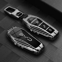 Key Case Cover for BYD Song Plus Atto 3 Han EV Tang DM Qin Seal Dolphin Metal Remote Fob Holder Keychain Car Accessories Highend