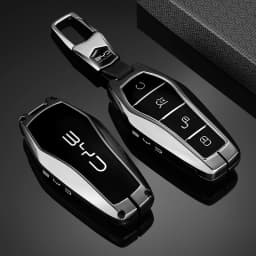 Key Case Cover for BYD Song Plus Atto 3 Han EV Tang DM Qin Seal Dolphin Metal Remote Fob Holder Keychain Car Accessories Highend