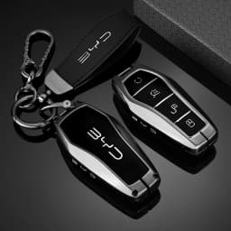 Key Case Cover for BYD Song Plus Atto 3 Han EV Tang DM Qin Seal Dolphin Metal Remote Fob Holder Keychain Car Accessories Highend