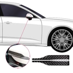 2pc Universal Auto Side Mirror Protector Sticker Carbon Fiber Anti-Collision Anti-Scratch Trim Strip Car Rearview Mirror Decor