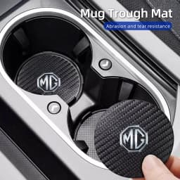 Car Coaster Carbon Cup Drinking Pad Cup Anti-Slip Pad Accessory Pad Suitable for Morris Garage MG ZS 5 7 6 Cyberster MG4 EV ES5
