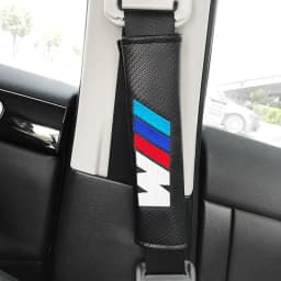 2pcs Carbon Leather Seat Belt Covers Car Accessories For BMW M E39 E46 E90 E60 F10 F20 F30 F34 F01 G20 G30 X1 X3 X5 X6 M3 M4 M5