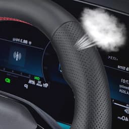 Hand-stitched Black Leather Interior for Volvo Polestar4 2023-2026 Car Steering Wheel Cover Car Decoration Accessories