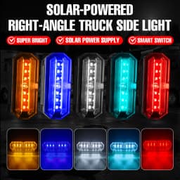 Universal Solar Warning Light Truck Side Lights LED Flashing Signal Lamp for Motorcycle Bicycle Night Safety Decor Accessories