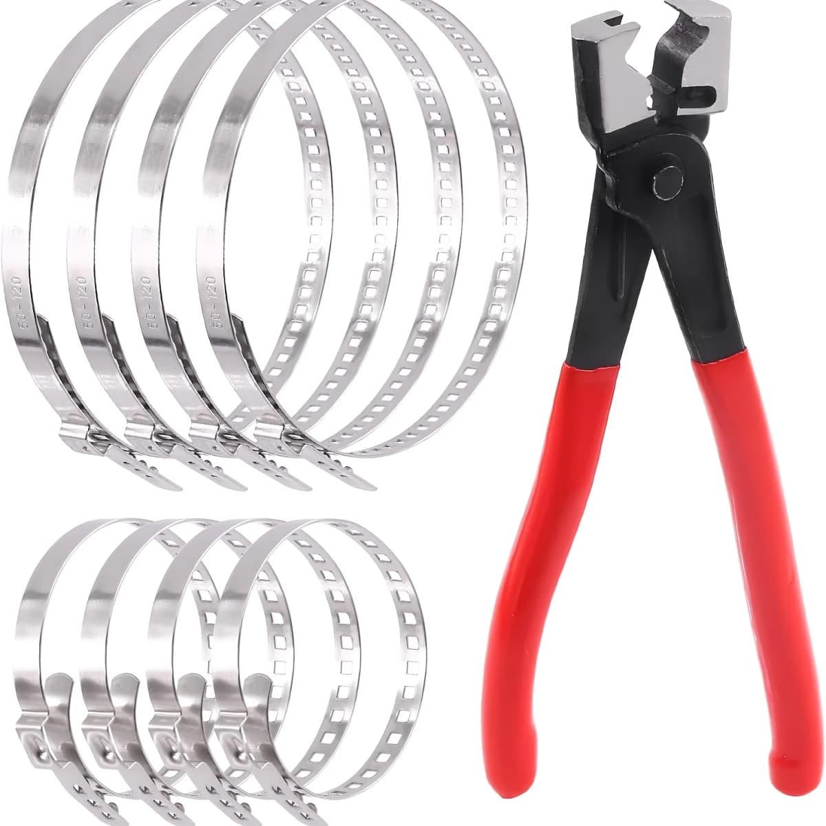 Hose clamp pliers universal CV boot clamp set, rust-resistant and durable, not easy to deform or break, tight and secure installation, compatible with various car models, a must-have hardware accessory for car repair.