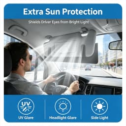 Car Sun Shade Extension Board Car Sun Visor Sunshine Occlusion Extension Anti Glare Eye Protection Universal Parasols
